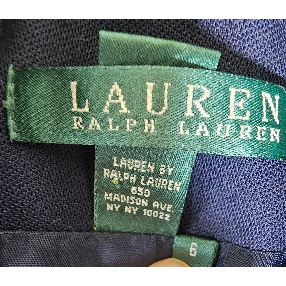 NWT Lauren Ralph Lauren Blazer 6 Navy Crest Patch Gold Button Preppy Water Mill - Picture 3 of 9